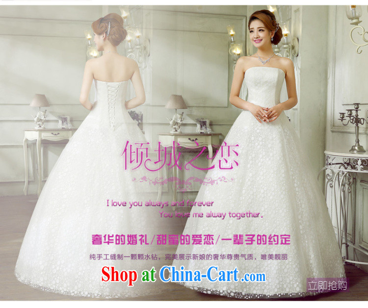 Wedding marriage with 2015 new parquet drill Korean version wiped off chest-waist graphics thin A field white dress with tie shaggy dress wedding dresses, discount package mail white Custom size 7 Day Shipping pictures, price, brand platters! Elections are good character, the national distribution, so why buy now enjoy more preferential! Health