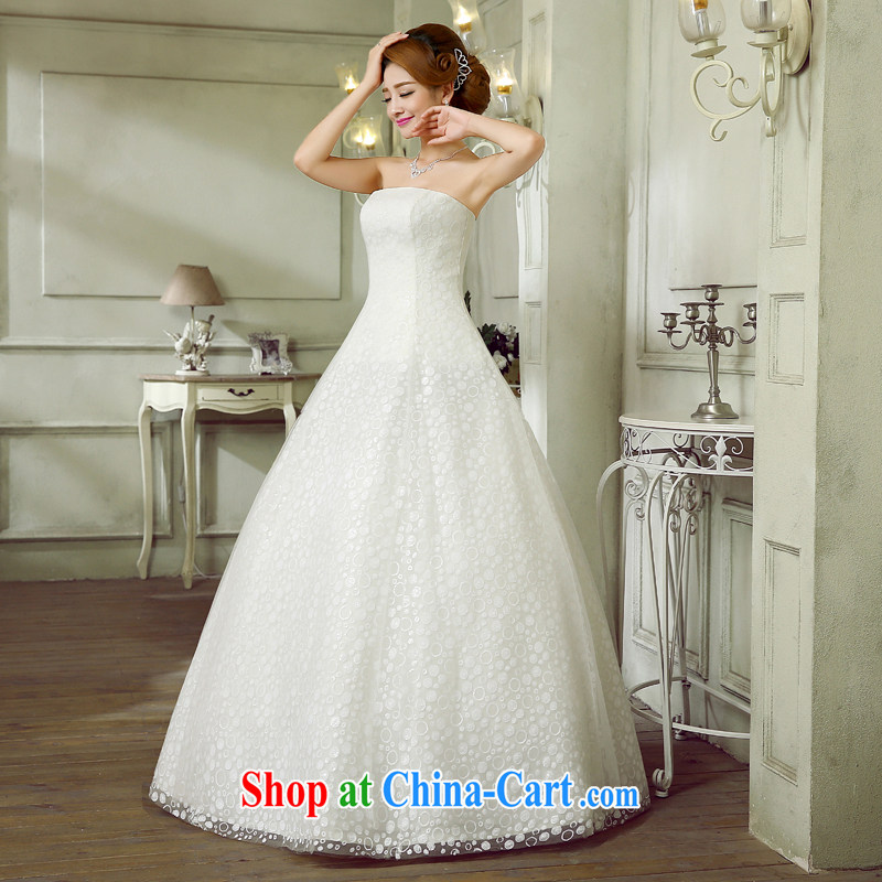 Wedding marriage with 2015 new parquet drill Korean version wiped chest-waist graphics thin A field white dress with tie shaggy dress wedding dresses, discount package mail white Custom size 7 Day Shipping, 100 Ka-ming, and shopping on the Internet