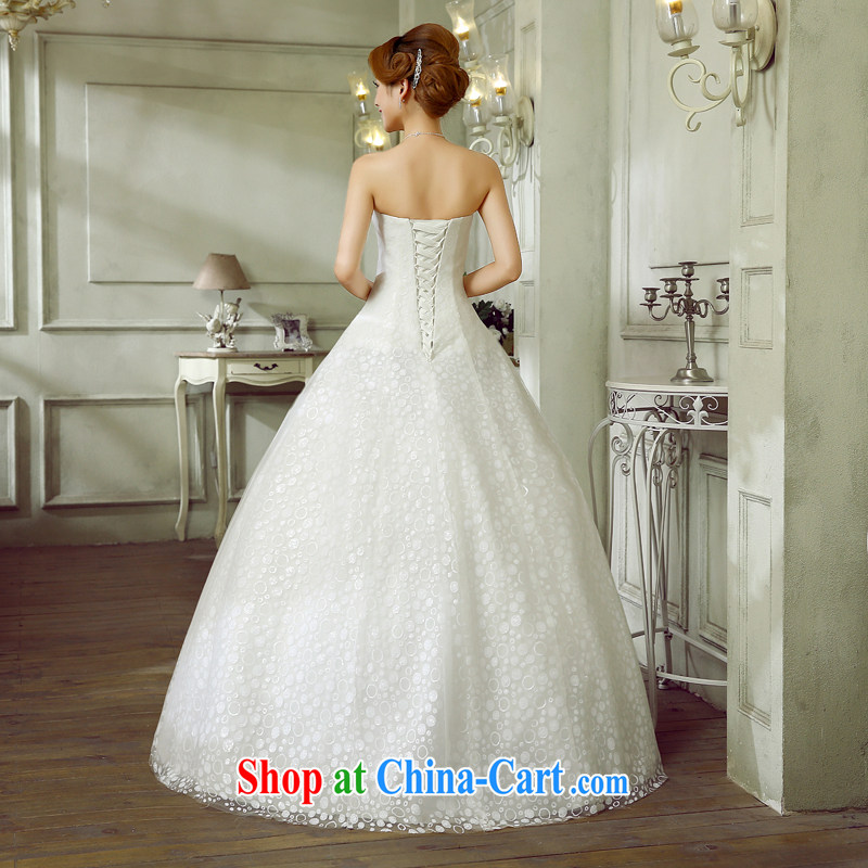 Wedding marriage with 2015 new parquet drill Korean version wiped chest-waist graphics thin A field white dress with tie shaggy dress wedding dresses, discount package mail white Custom size 7 Day Shipping, 100 Ka-ming, and shopping on the Internet
