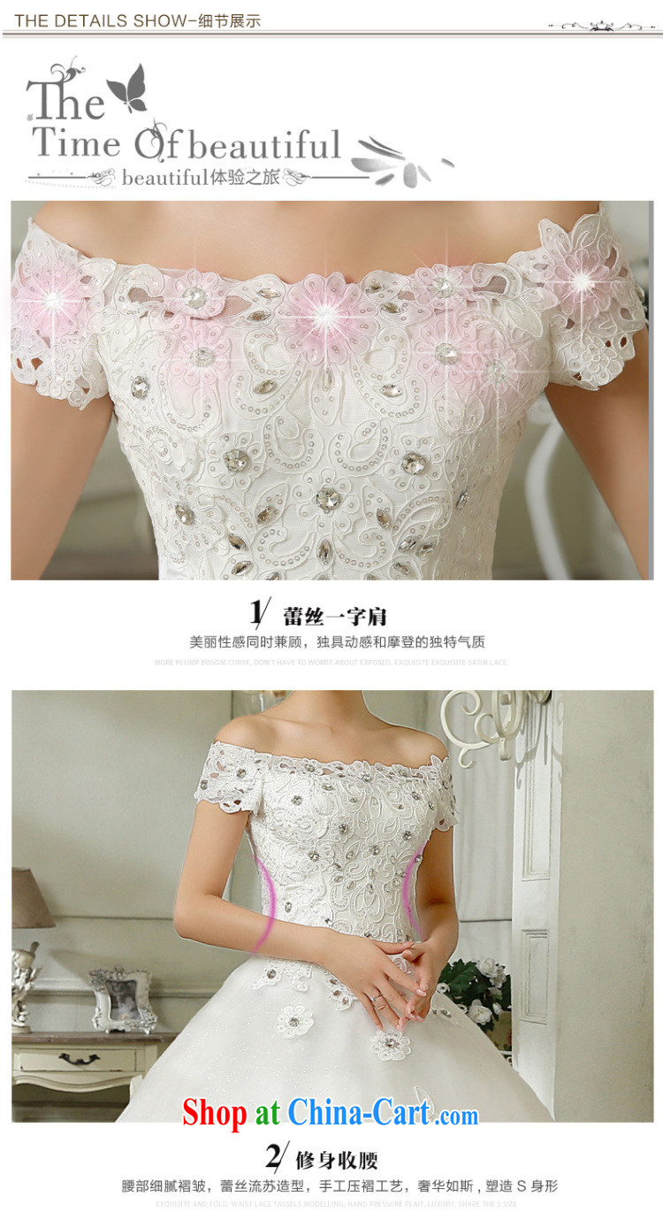 wedding dresses 2015 new Korean stylish lace-wood drill shoulders the Field shoulder with wedding Korean Beauty shaggy skirts New Products promotions national package mail white L pictures, price, brand platters! Elections are good character, the national distribution, so why buy now enjoy more preferential! Health