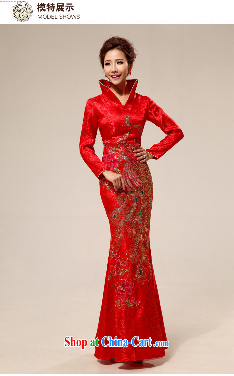 Light (at the end QM) red retro style improved lace Long-Sleeve bridal wedding dresses CTX QP 69 red XXL pictures, price, brand platters! Elections are good character, the national distribution, so why buy now enjoy more preferential! Health