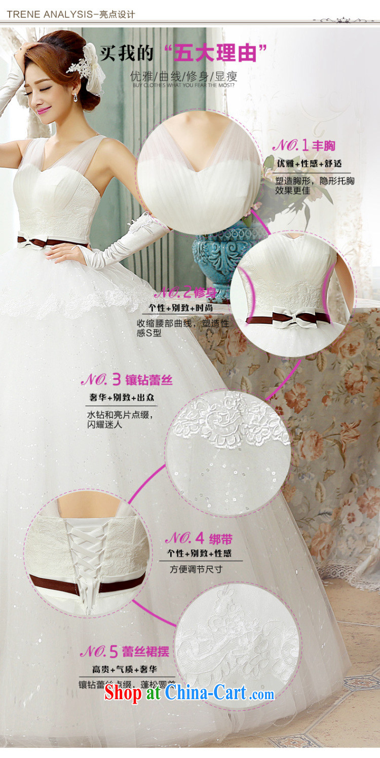 2015 new Korean wedding with graphics thin Korean simple bow tie the Field shoulder Deep V collar with tie bridal wedding dresses new products bundle mail white Custom size 7 Day Shipping pictures, price, brand platters! Elections are good character, the national distribution, so why buy now enjoy more preferential! Health