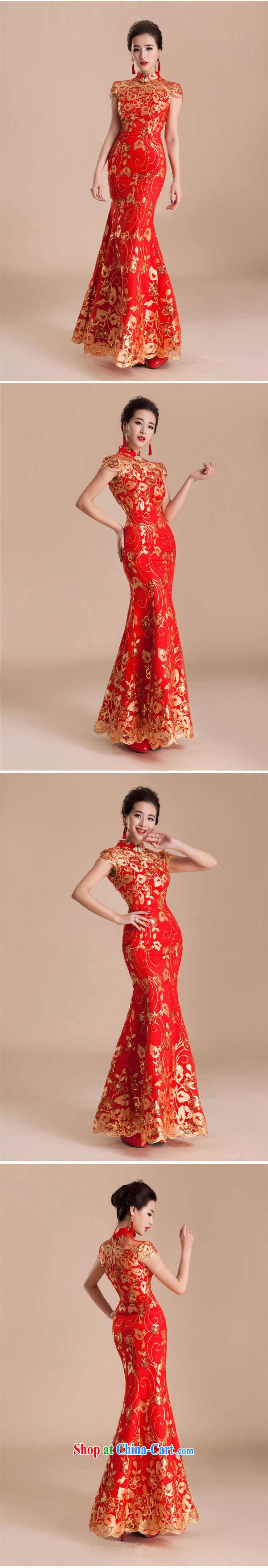 Light (at the end QM) Wedding toast service dresses wedding dress retro crowsfoot long red bridal CTX QP 80 red XXL pictures, price, brand platters! Elections are good character, the national distribution, so why buy now enjoy more preferential! Health