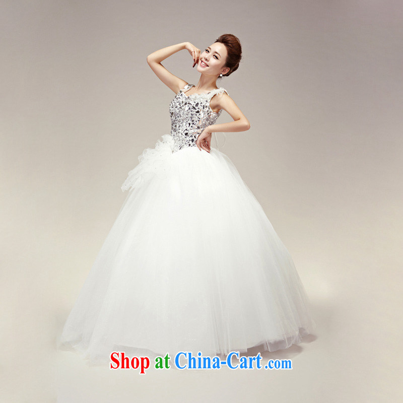 Light (at the end QM) Wedding light drill double-shoulder wedding bridal wedding wedding wedding CTX HS 263 meters white XXL, shallow end, shopping on the Internet