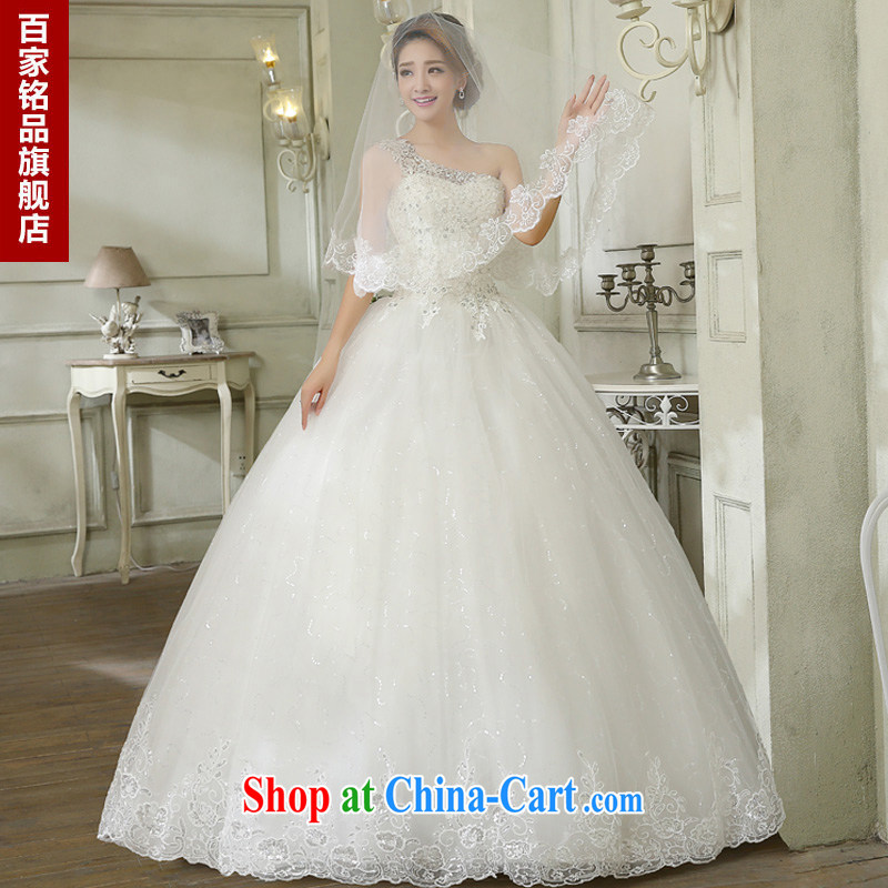 Bridal Suite 2015 new stylish Korean version the code is a single shoulder, bridal Wedding Video thin wiped his chest to tie wedding canopy skirts genuine package mail promotions white Custom Size 7 day shipping