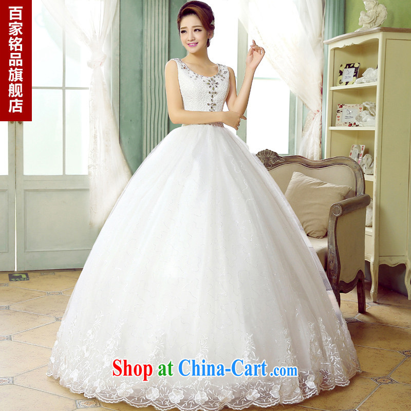wedding dresses 2015 summer new stylish bride Korean version the Field shoulder cultivating graphics thin wood drill large numbers with a strap fall and winter New Product Bundle mail white custom size 7 day shipping