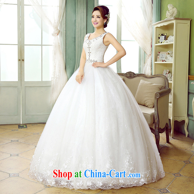 wedding dresses 2015 summer new stylish bride Korean version field shoulder cultivating graphics thin wood drill large numbers with a strap fall and winter New Product Bundle mail white custom size 7 day shipping, 100 Ka-ming, and shopping on the Internet
