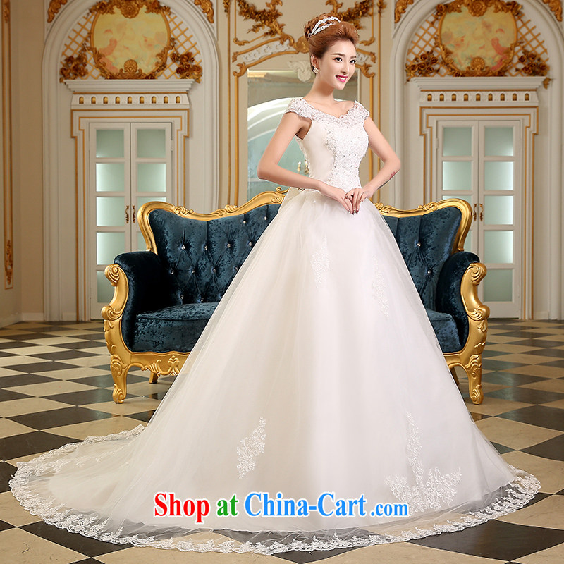 Sophie HIV than a shoulder-tail wedding dresses summer 2015 new Korean style wedding lace bridal wedding dress tied with a large, wedding white L, Abby (SOFIE ABBY), online shopping