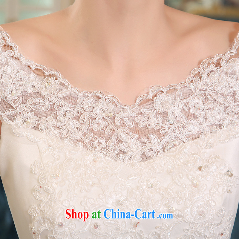 Sophie HIV than a shoulder-tail wedding dresses summer 2015 new Korean style wedding lace bridal wedding dress tied with a large, wedding white L, Abby (SOFIE ABBY), online shopping