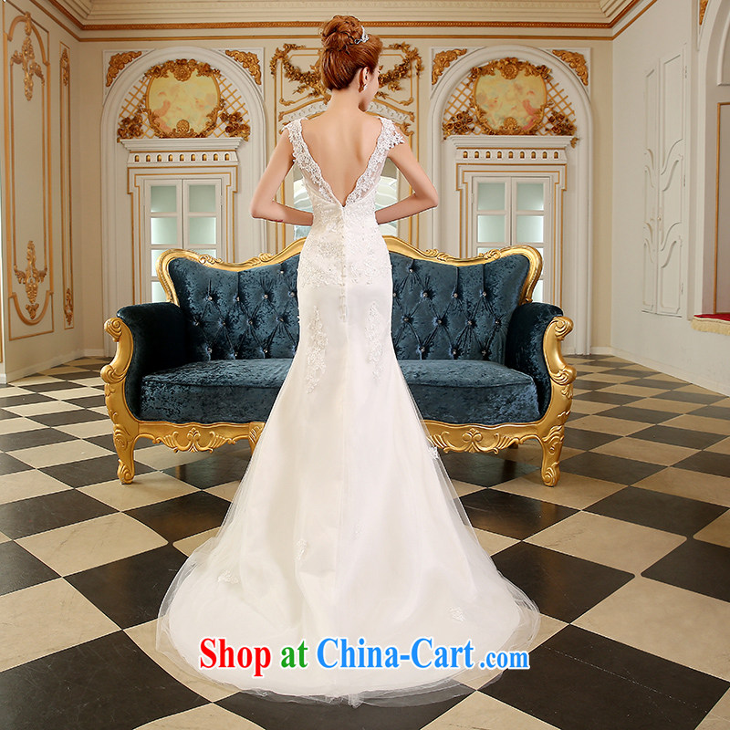 Sophie HIV than crowsfoot wedding dresses summer 2015 new Korean style wedding a Field shoulders beauty Wedding Video thin bridal wedding dress tail wedding white M, Sophie than AIDS (SOFIE ABBY), online shopping