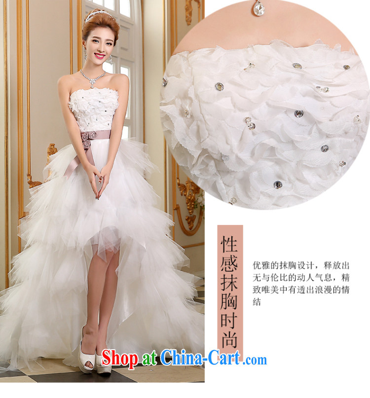 Sophie HIV than tail wedding dresses new 2015 summer new Korean stylish wedding wiped his chest after a long bridal wedding dress short strap wedding white XXL pictures, price, brand platters! Elections are good character, the national distribution, so why buy now enjoy more preferential! Health