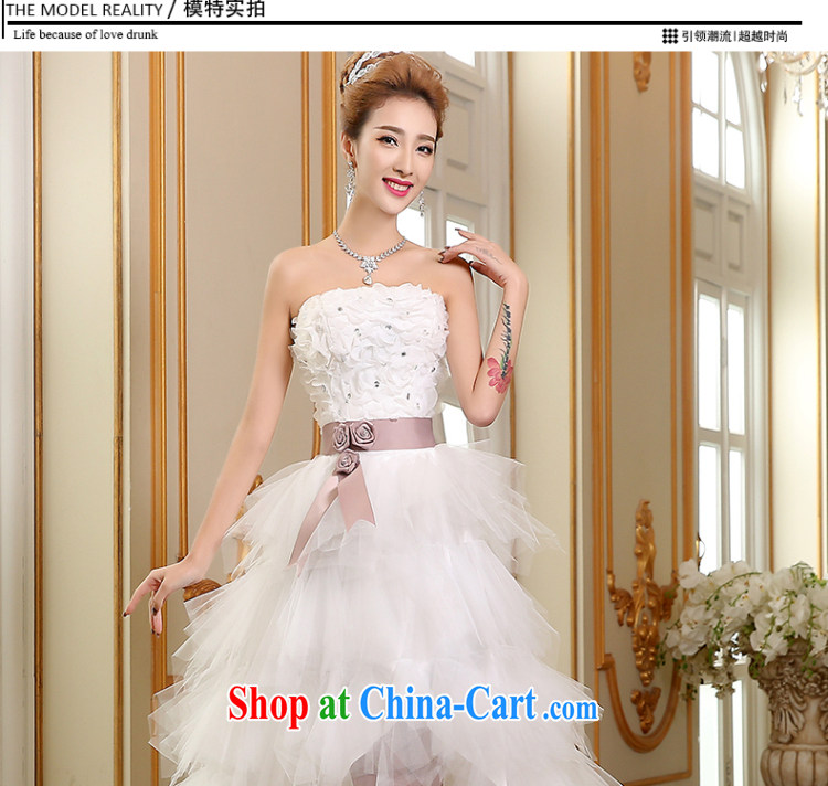 Sophie HIV than tail wedding dresses new 2015 summer new Korean stylish wedding wiped his chest after a long bridal wedding dress short strap wedding white XXL pictures, price, brand platters! Elections are good character, the national distribution, so why buy now enjoy more preferential! Health