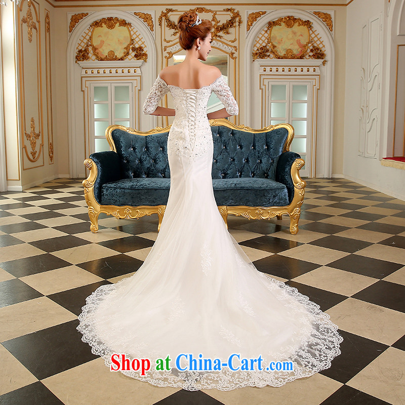 Sophie HIV than wedding dresses new summer 2015, Korean fashion bridal dresses the Field shoulder at Merlion wedding lace tied with the code-tail wedding white XXL, Sophie than AIDS (SOFIE ABBY), online shopping
