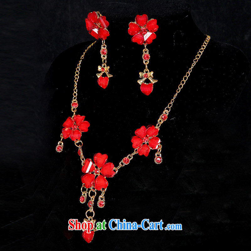 Sophie HIV than bridal wedding and jewelry necklace earrings Set Red wedding dresses China wind toast clothing wedding dress with red, the ratio (SOFIE ABBY), online shopping