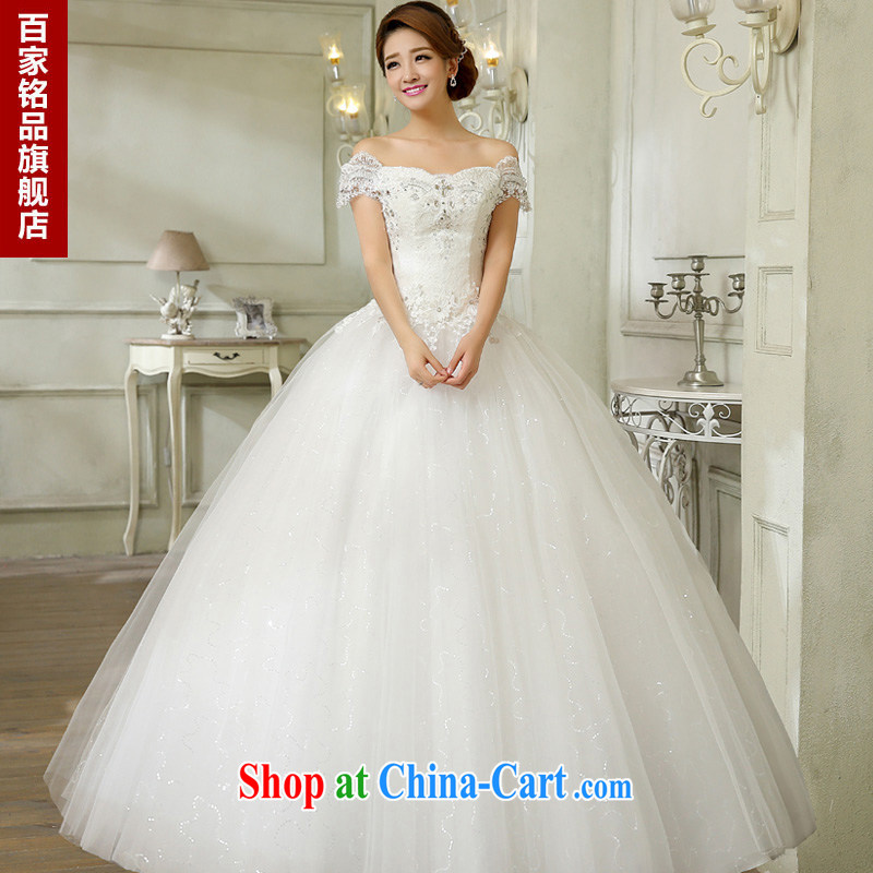 Korean style wedding dresses luxurious parquet drill lace beauty graphics thin the Field shoulder shoulders with strap wedding 2015 summer new promotions and white Custom size 7 day shipping