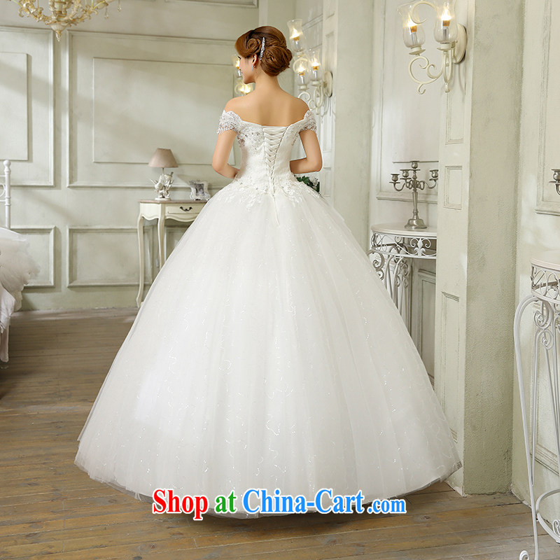 Korean style wedding dresses luxurious parquet drill lace beauty graphics thin the Field shoulder shoulders with strap wedding 2015 summer new promotions and white Custom size 7 Day Shipping, 100 Ka-ming, and shopping on the Internet