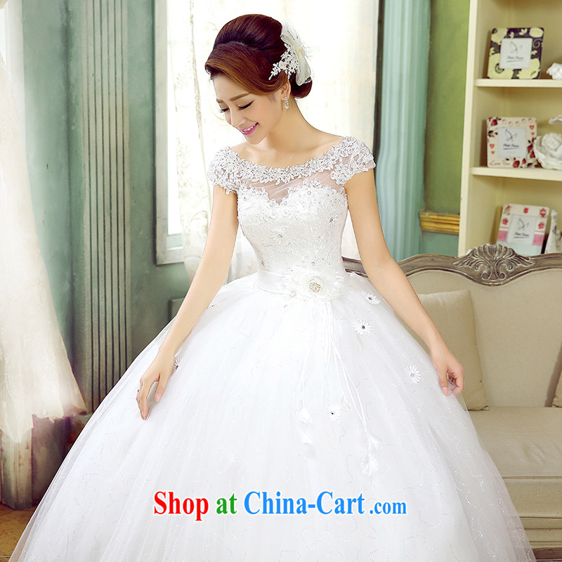 Summer 2015 new wedding dresses female marriages shoulders Korean stylish wood drill lace straps a Field shoulder wedding with, genuine white Custom size 7 Day Shipping, 100 Ka-ming, and shopping on the Internet