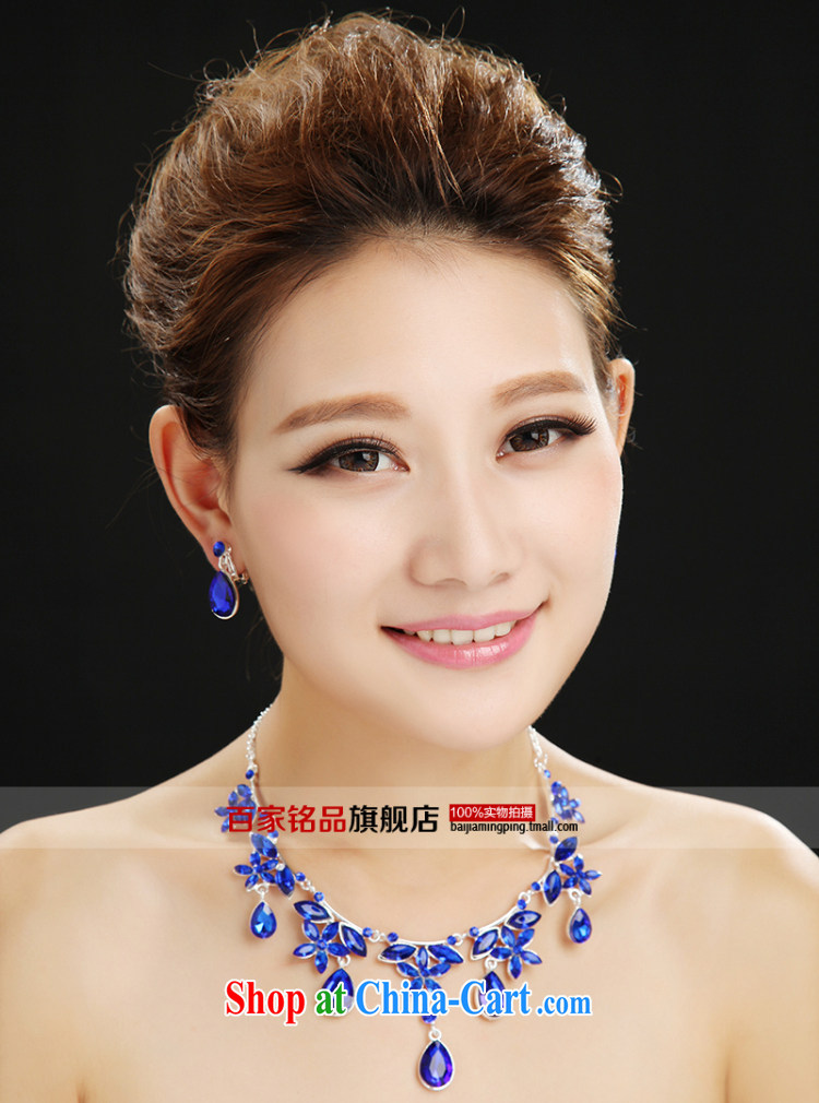 100 Ka-ming, bridal jewelry necklace earrings wedding dresses accessories flash inserts drill blue alloy necklace pictures, price, brand platters! Elections are good character, the national distribution, so why buy now enjoy more preferential! Health