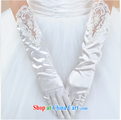 White long lace bridal gloves wedding in the Openwork flower wedding gloves wedding dresses accessories gloves pictures, price, brand platters! Elections are good character, the national distribution, so why buy now enjoy more preferential! Health