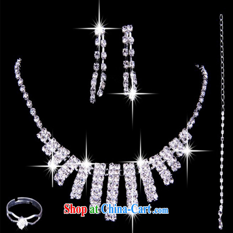 Korean bridal jewelry 4-piece kit necklace jewelry earrings rings wedding dresses accessories accessories shadow floor pictures, price, brand platters! Elections are good character, the national distribution, so why buy now enjoy more preferential! Health