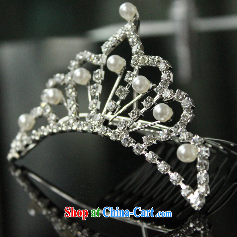 Crowne Plaza Park View Wuzhou new bridal jewelry water drilling Korean-style Crown wedding wedding dresses accessories Crowne Plaza marriage bride is the Crown and trim white, 100-ball (Ball Lily), shopping on the Internet