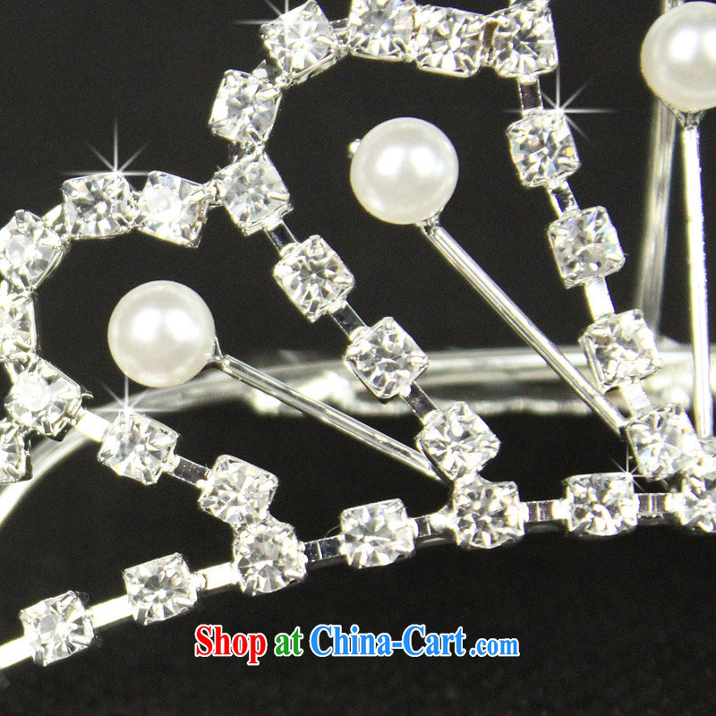 Crowne Plaza Park View Wuzhou new bridal jewelry water drilling Korean-style Crown wedding wedding dresses accessories Crowne Plaza marriage bride is the Crown and trim white, 100-ball (Ball Lily), shopping on the Internet