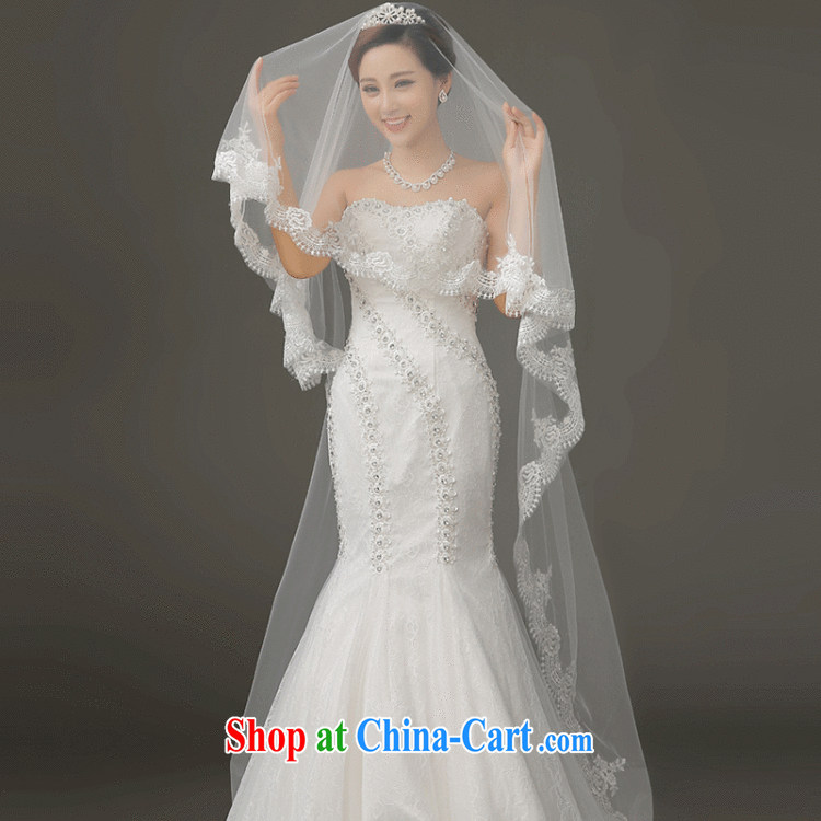 Marriages and legal long-tail Korean 2015 autumn and winter new lace wedding wedding and yarn white wedding dresses and white pictures, price, brand platters! Elections are good character, the national distribution, so why buy now enjoy more preferential! Health