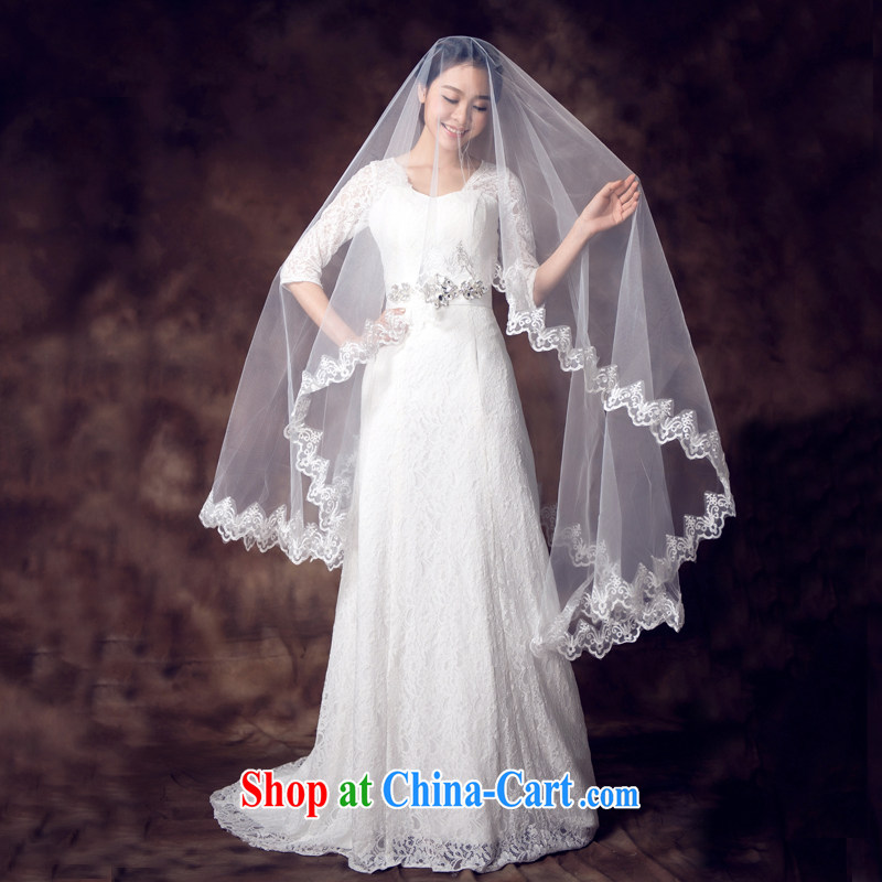 White bridal and legal wedding dresses 2015 winter new Korean version 3m multi-layer bridal accessories white head yarn white, 100, ball (Ball Lily), online shopping