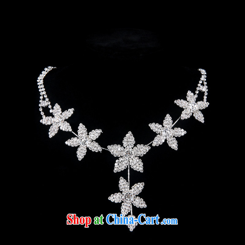 100 the ball snowflake sweet crystal necklace earrings bridal wedding fine jewelry wedding dresses accessories 2015 new wedding jewelry wedding jewelry white, 100-ball (Ball Lily), online shopping