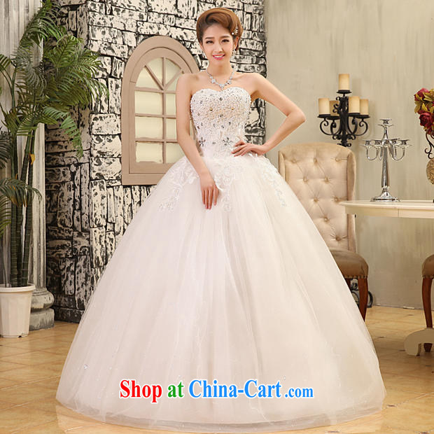 kam world the Hyatt 2014 new high-end quality Korean stars, elegant and stylish, water drilling erase chest wedding Korean Beauty bridal shaggy dress dress white tie, XL pictures, price, brand platters! Elections are good character, the national distribution, so why buy now enjoy more preferential! Health