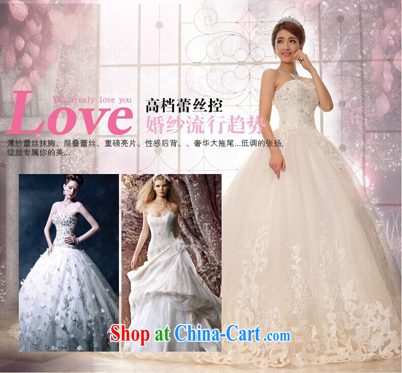 kam world the Hyatt wedding dresses 2014 New Luxury Water drilling Korean Princess Mary Magdalene chest strap white dragging dress long skirts tail wedding bride wedding white XL pictures, price, brand platters! Elections are good character, the national distribution, so why buy now enjoy more preferential! Health