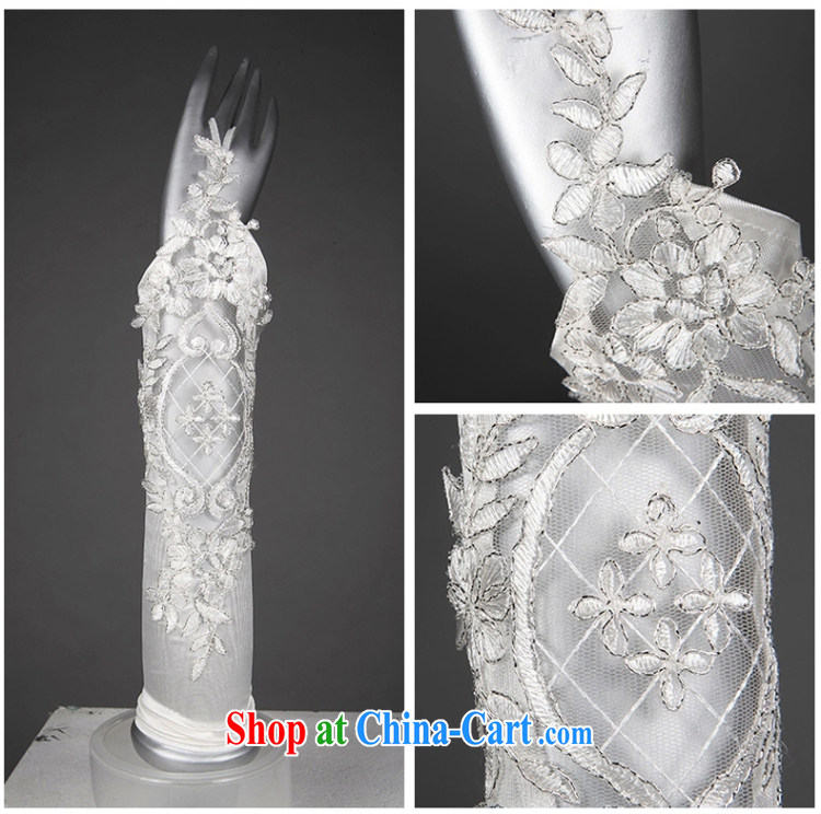 2015 new bride long embroidery lace satin gloves wedding wedding dresses dresses with gloves jewelry white pictures, price, brand platters! Elections are good character, the national distribution, so why buy now enjoy more preferential! Health