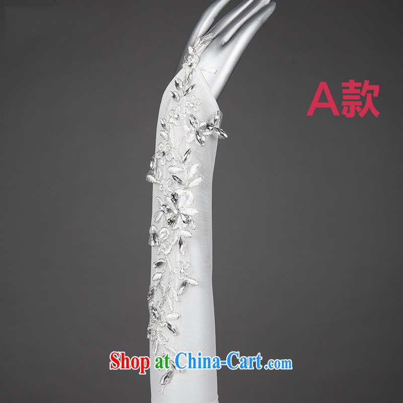 2015 new bride long embroidery lace satin gloves wedding wedding dresses dresses with gloves jewelry white