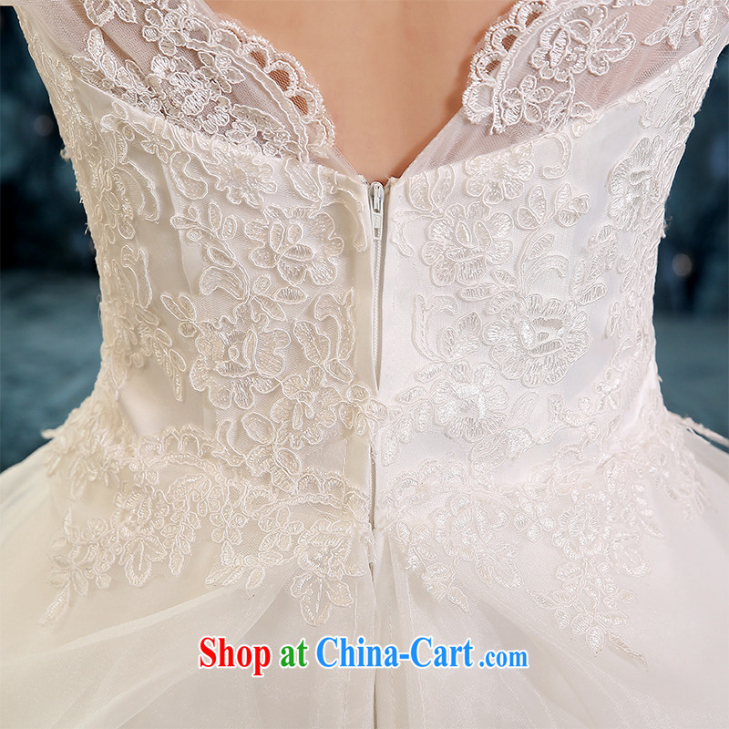 The Vanessa wedding dresses 2015 summer new marriages the code wedding Korean lace wedding white shoulders back exposed wedding long-tail wedding white XL (fine decals elegant tails) and Vanessa (Pnessa), online shopping