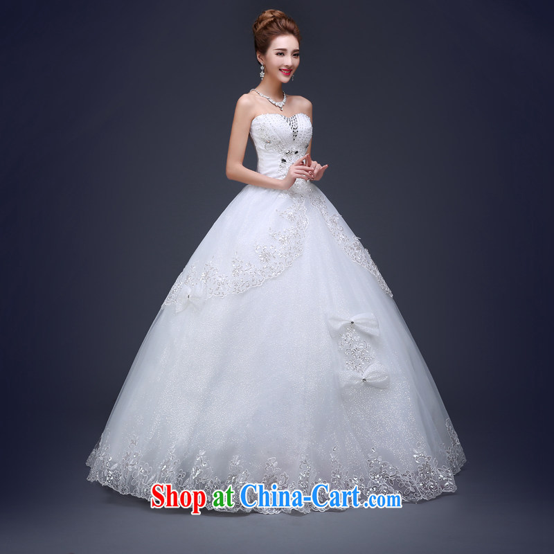 Honey, bride wedding dresses spring 2015 New with Korean trendy code graphics thin lace bare chest out beauty yarn white XXL, honey, bride, shopping on the Internet