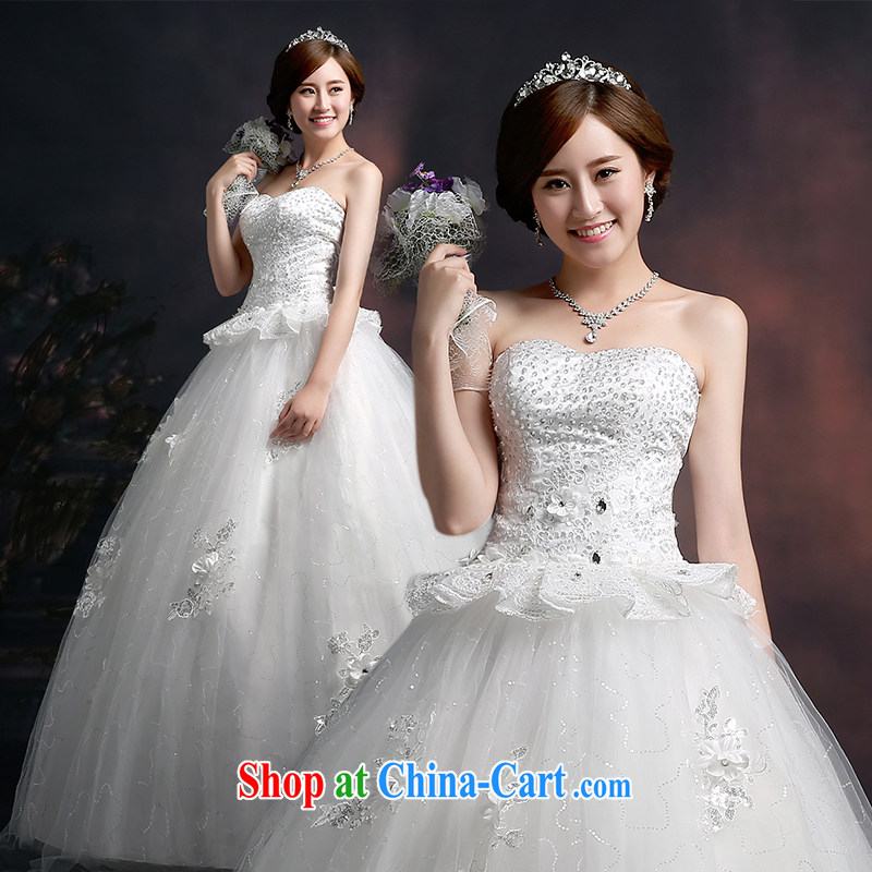 wedding dresses new 2015 winter white with lace, embroidered wedding canopy skirts dress wiped chest bridal wedding dresses white L, 100-ball (Ball Lily), online shopping