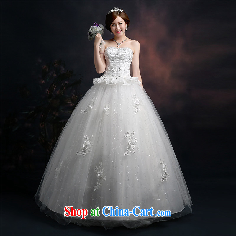 wedding dresses new 2015 winter white with lace, embroidered wedding canopy skirts dress wiped chest bridal wedding dresses white L, 100-ball (Ball Lily), online shopping