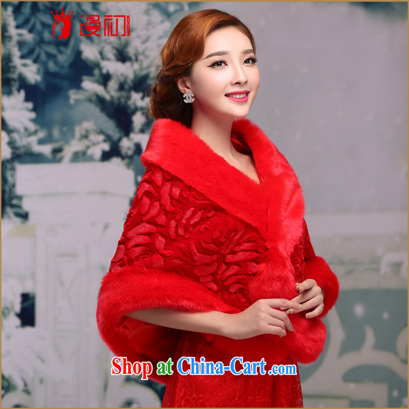 Early definition 2015 New red winter thick increase gross shawl wedding dresses accessories accessories red, diffuse, and shopping on the Internet
