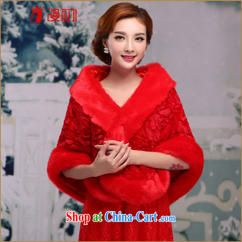 Early definition 2015 New red winter thick increase gross shawl wedding dresses accessories accessories red, diffuse, and shopping on the Internet