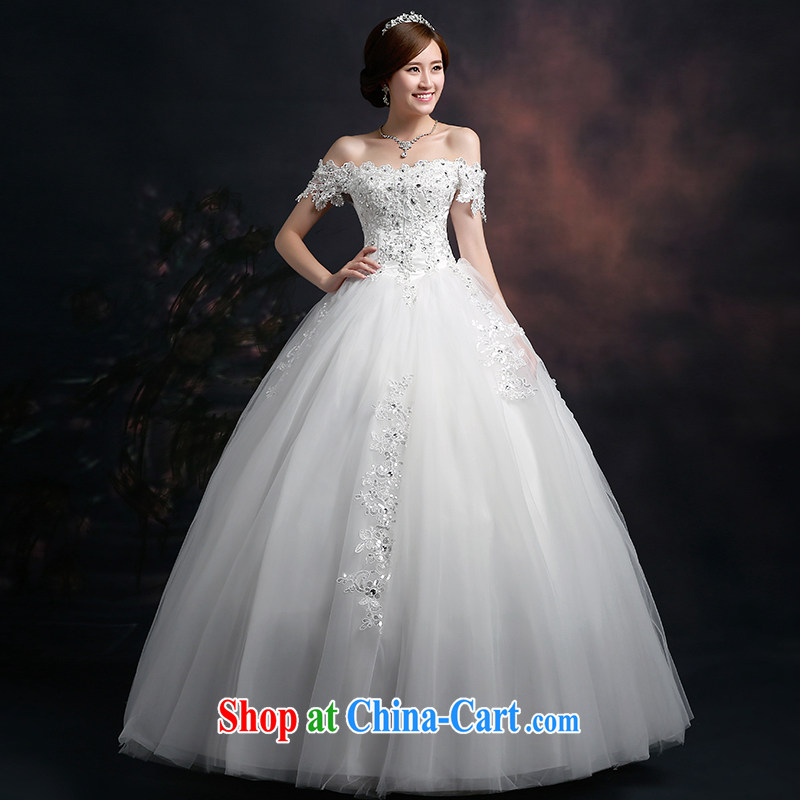 100 the ball 2015 winter new wedding dresses bridal wedding wedding double-shoulder retro lace wedding a shoulder with a strap graphics thin wedding dresses white L, 100-ball (Ball Lily), online shopping