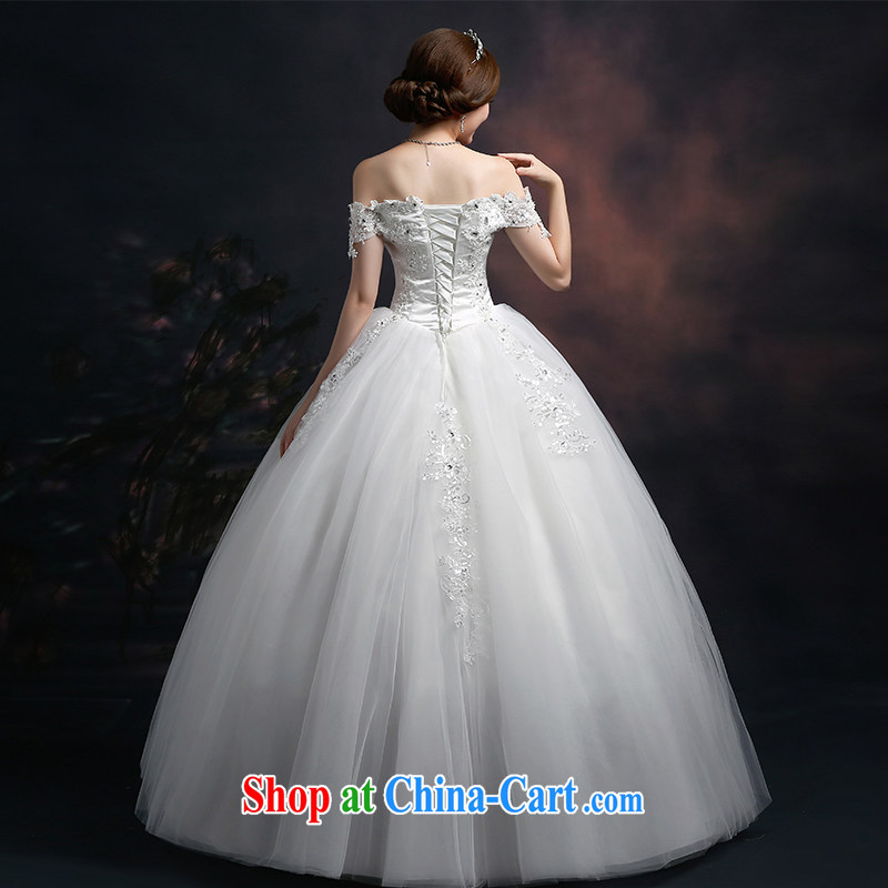 100 the ball 2015 winter new wedding dresses bridal wedding wedding double-shoulder retro lace wedding a shoulder with a strap graphics thin wedding dresses white L, 100-ball (Ball Lily), online shopping