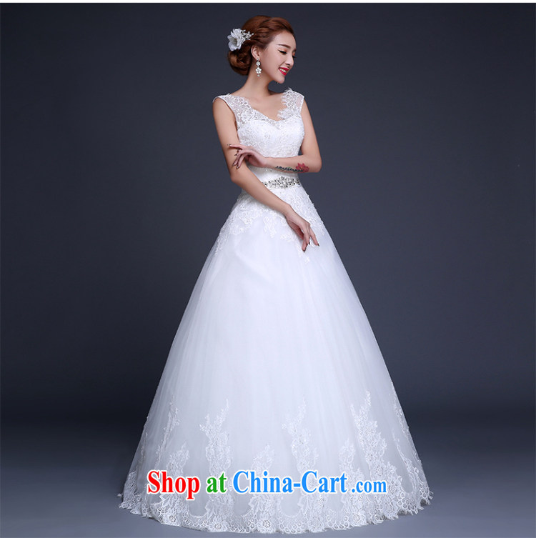wedding dresses new 2015 Winter Fashion Korean shoulders V for marriages with wedding, tie-cultivating graphics thin wedding dresses white L pictures, price, brand platters! Elections are good character, the national distribution, so why buy now enjoy more preferential! Health