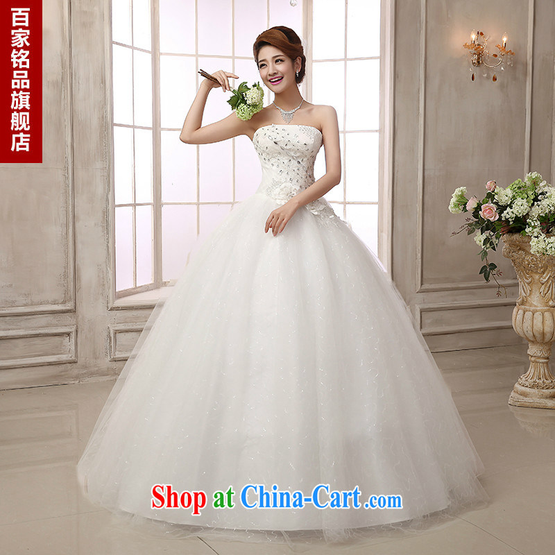 Bridal wedding dresses summer 2015 new stylish Korean Beauty graphics thin wood drill lace straps with wedding white XXL