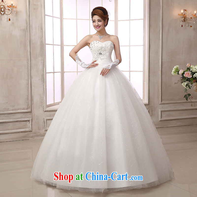 Bridal wedding dresses summer 2015 new stylish Korean Beauty graphics thin wood drill lace straps with wedding white XXL, 100 Ka-ming, and shopping on the Internet