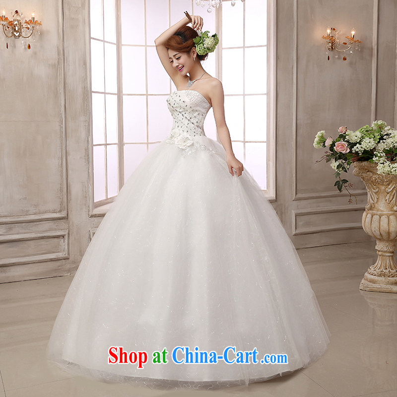Bridal wedding dresses summer 2015 new stylish Korean Beauty graphics thin wood drill lace straps with wedding white XXL, 100 Ka-ming, and shopping on the Internet