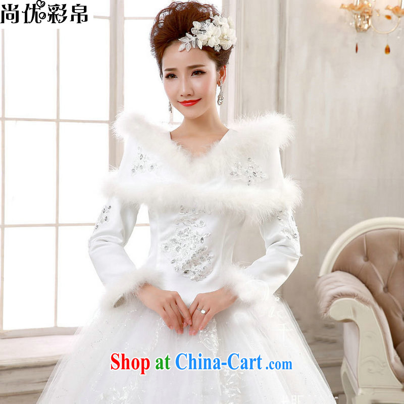It is also optimized their swords into plowshares bridal wedding dresses new 2014 winter, Korean version thick cotton large, long-sleeved with winter wedding a field shoulder YSB 2065 B XXL paragraph, optimize color Baik, Bridal Suite, Internet shopping
