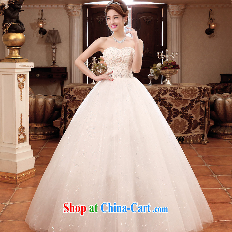 A good service is 2015 new bride wedding dress wiped his chest White Graphics thin with the Code wedding dress dress white 2XL, good service, and, shopping on the Internet