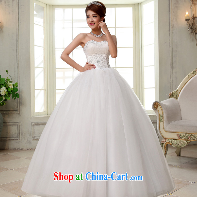 A good service is 2015 new bride wedding dress wiped chest White Graphics thin with wedding dresses white 2XL, good service, and, on-line shopping