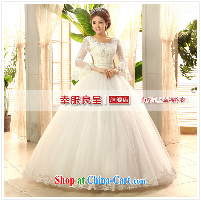 2015 new, serving a good solid Korean Princess horn long-sleeved bridal wedding dress with sweet wedding dress white XXL pictures, price, brand platters! Elections are good character, the national distribution, so why buy now enjoy more preferential! Health