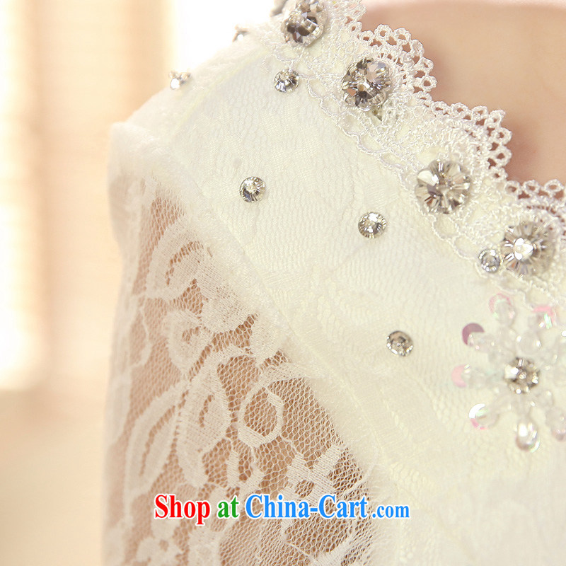 2015 new, serving a good solid Korean Princess horn long-sleeved bridal wedding dress with sweet wedding dress white XXL, good service, and, shopping on the Internet